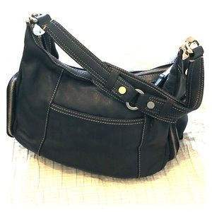 Navy leather Tiganello bag NWOT